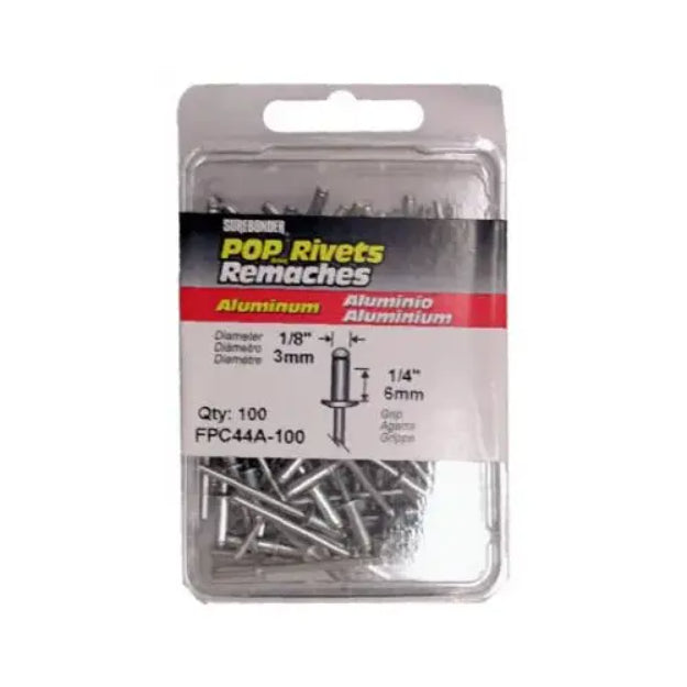 مسامير ألومنيوم سيربوندير - 1/8 بوصة - 100 قطعة-2