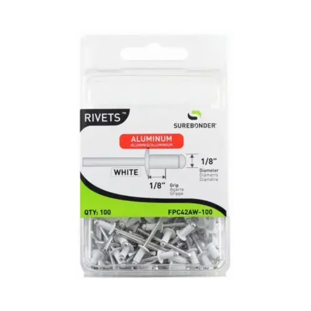مسامير ألومنيوم سيربوندير - 100 قطعة-2