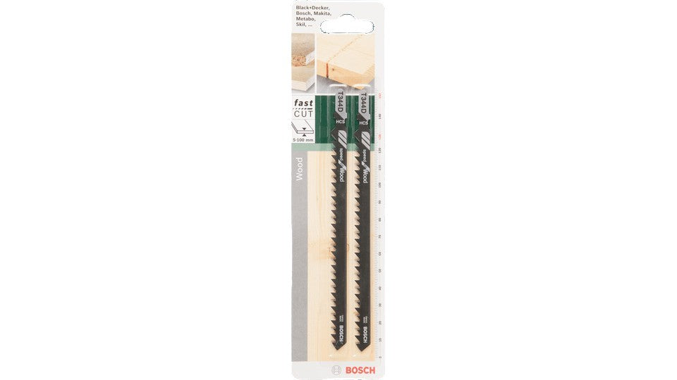 JIGSAW BLADE T126MM 2/PK WOOD THICK 344D