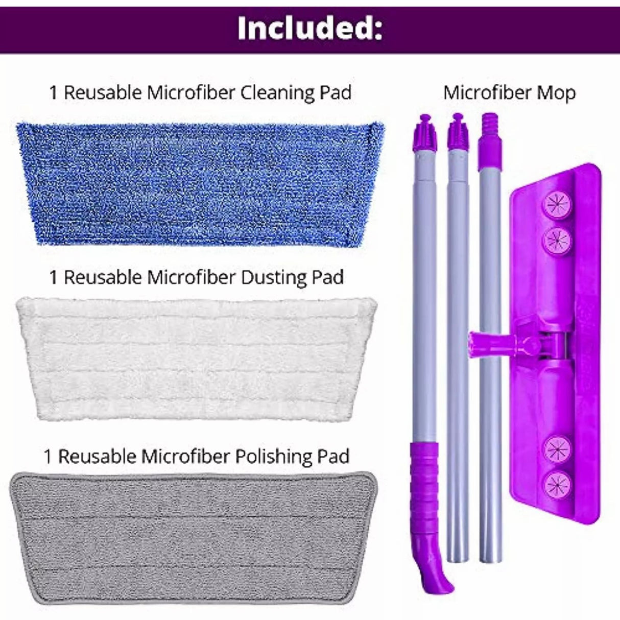 Rejuvenate Microfiber Mop Set Multicolor