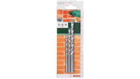 Bosch Concrete Drill Bit Set, 3 Pieces - Silver