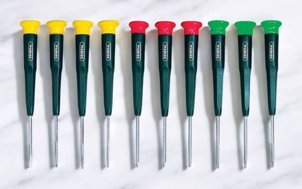 مجموعة مفكات صغيرة جنرال تولز - 10 قطع-2