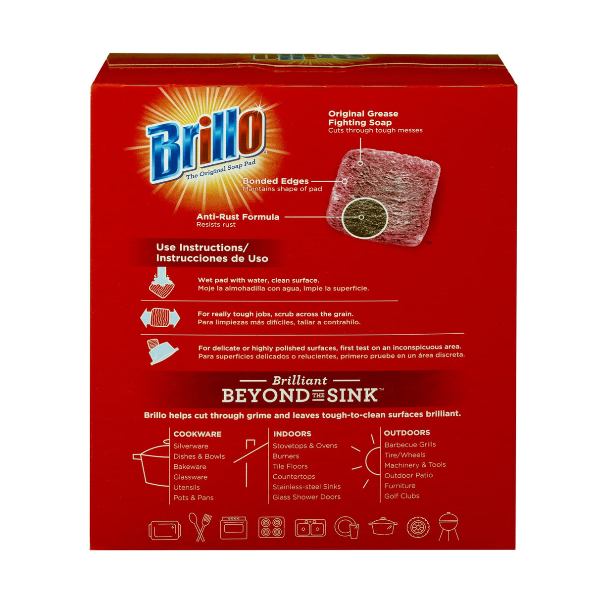 Brillo Wool Soap Pad 18 Piece Red