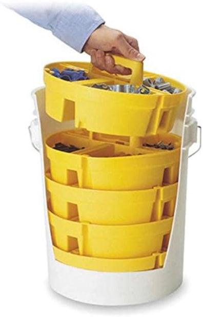 صينية منظم قطع باكت بوس لترتيب الدلاء، 5 جالون - أصفر-2