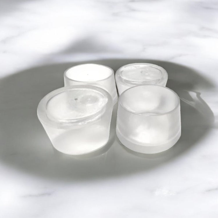 طرف رجل أثاث مطاطي شيبرد هاردوير، 4 قطع - شفاف-2