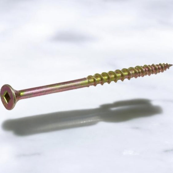 مسامير مسطحة رأس مربعة الفولاذ الأصفر المغمّس بالزنك هيلمان وود، 40 قطعة-2