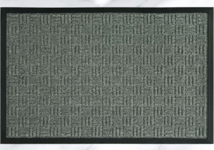 سجادة باب بنمط باركيه فان ماتس، 36 بوصة × 24 بوصة - رمادي-2