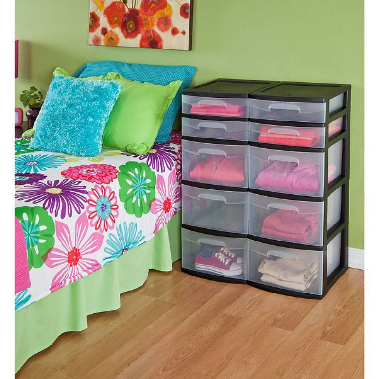 دولاب تخزين 5 أدراج ستيرلايت - أسود-2