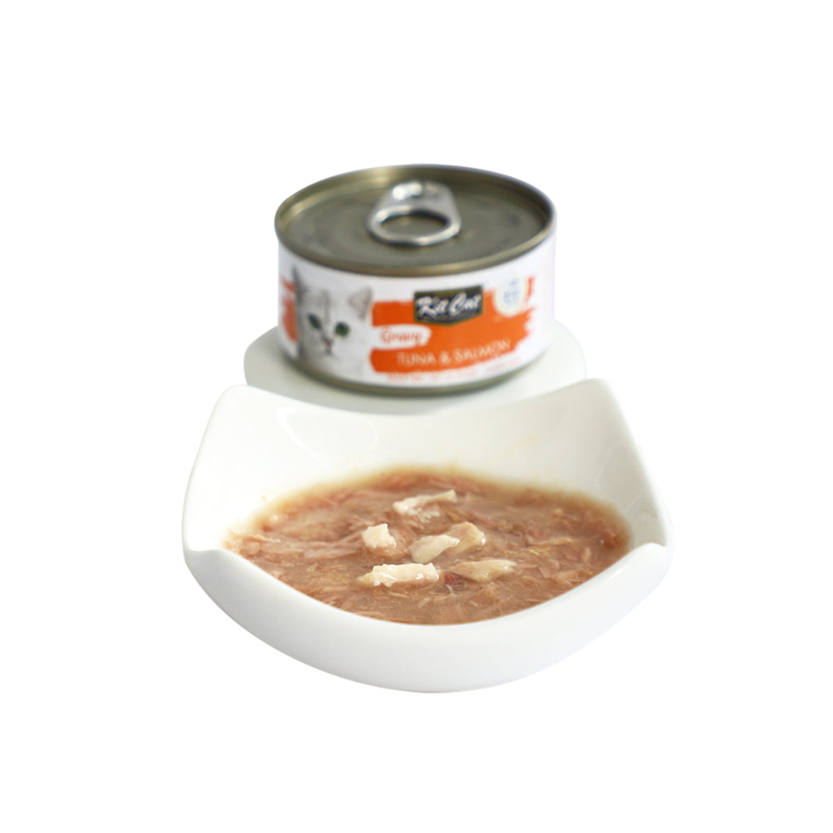 طعام القطط كيت كات تونة وسلمون في المرق - 70 جرام-2