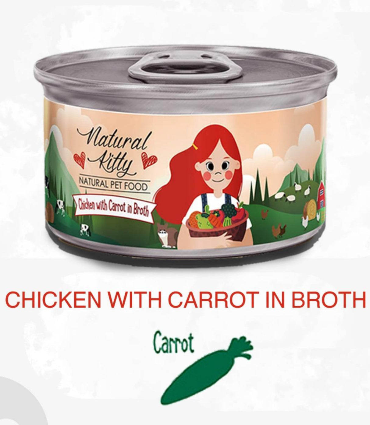 طعام القطط ناتشورال كيتي بالدجاج والجزر في المرق - 80 جرام-2