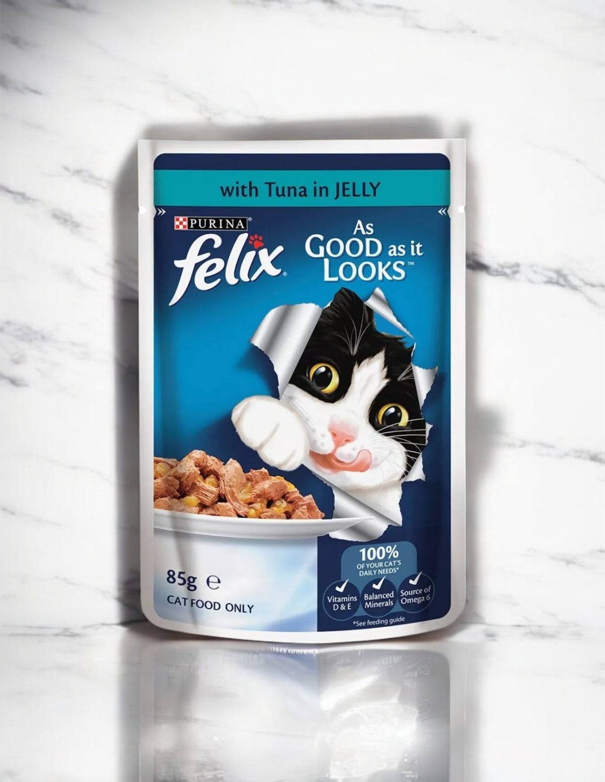 طعام القطط فيليكس بالتونة في الجيلي - 85 جرام-2