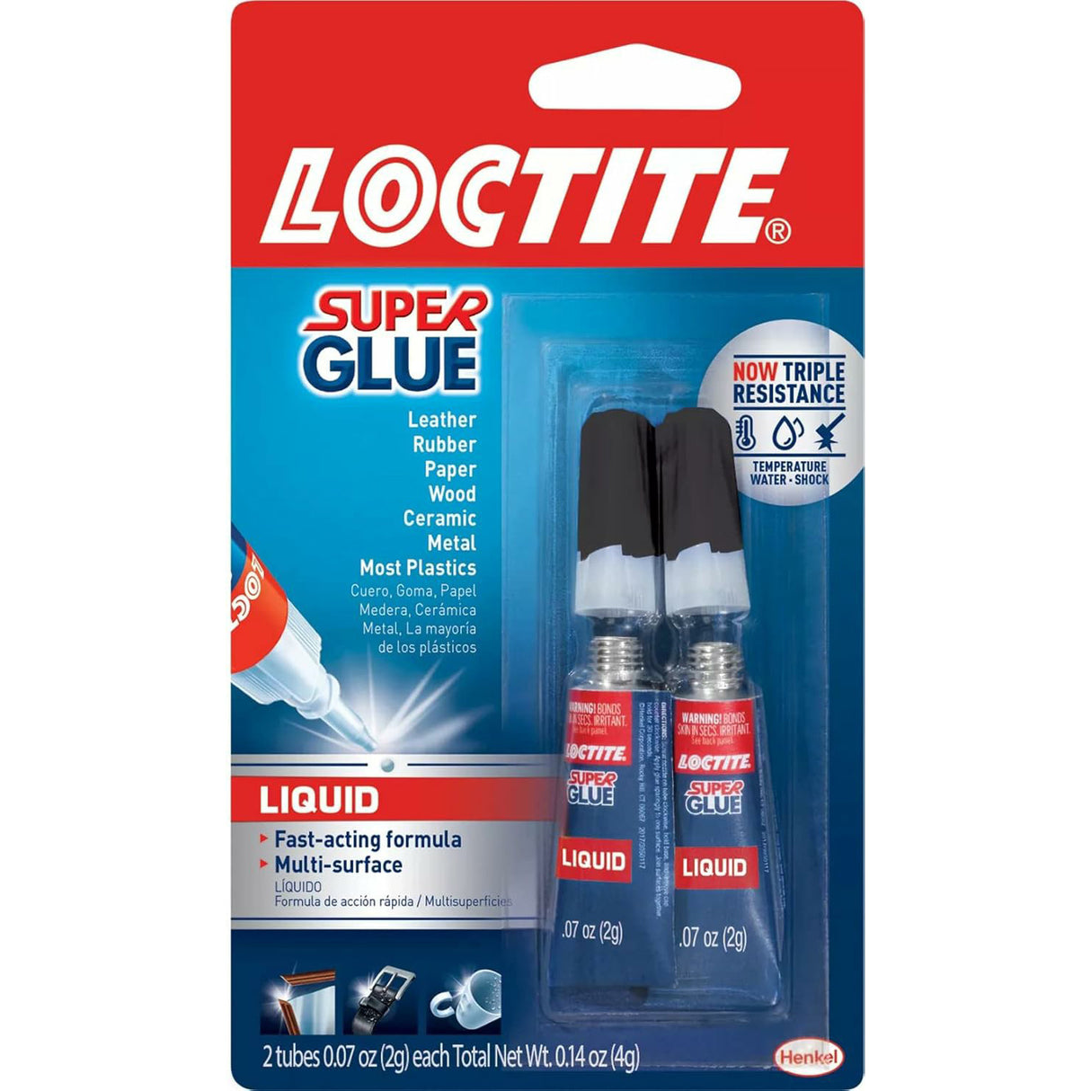 Loctite Super Glue Liquid Adhesive, Clear, 4g