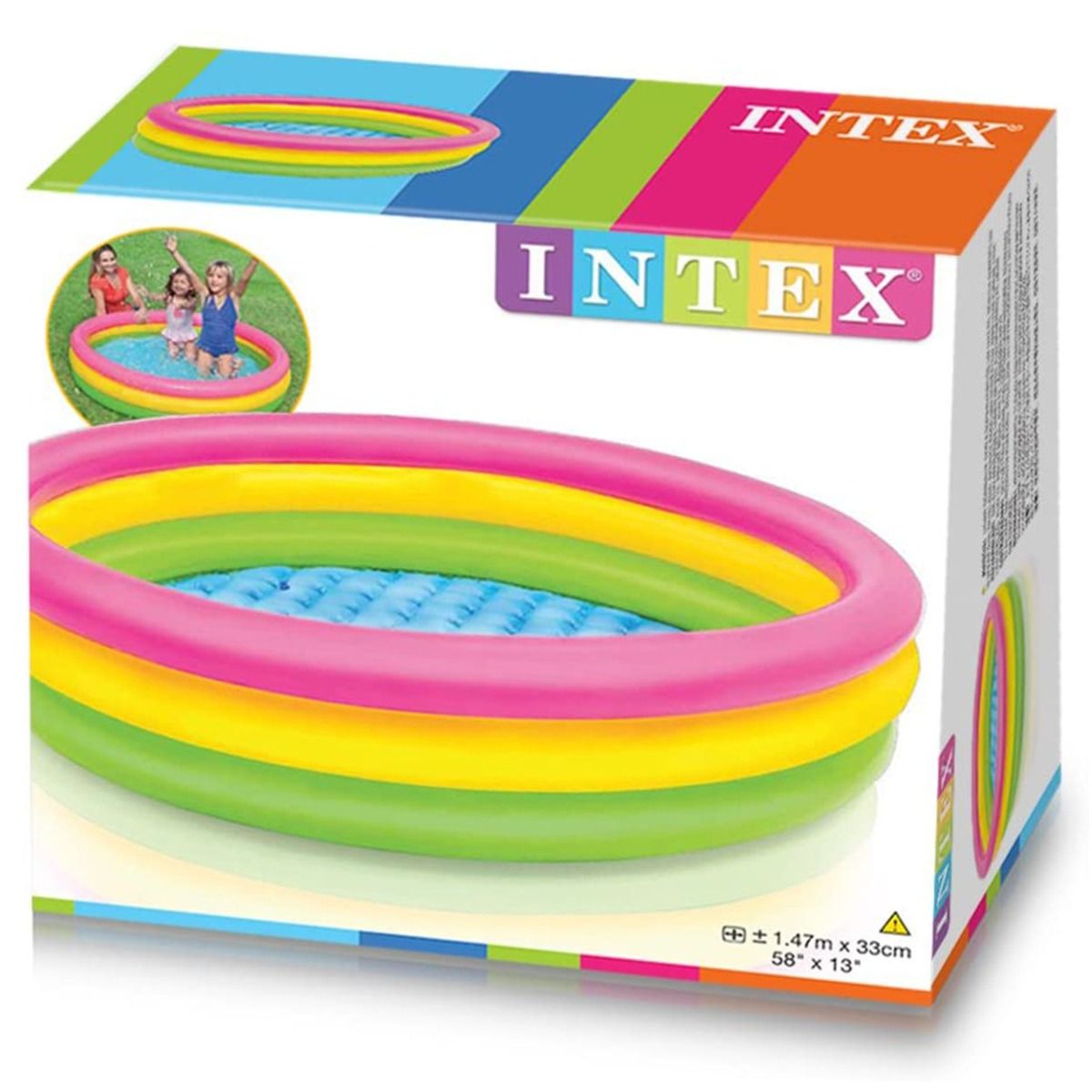 Intex Sunset Glow Pool, 147x33 cm, Multicolor - INT57422