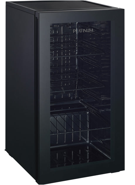 ثلاجة بلاتينيوم صغيرة ذات باب واحد بتصميم مدمج 92 لتر - أسود