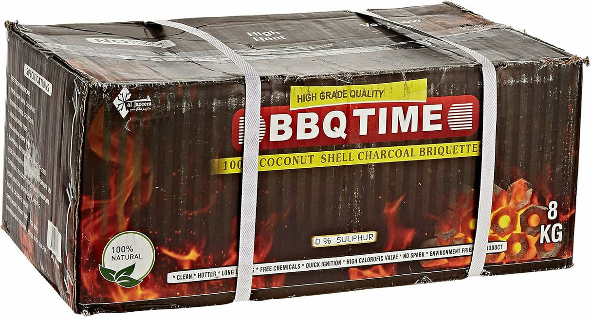 BBQ TIME CHARCOAL BRIQUETS 8KG