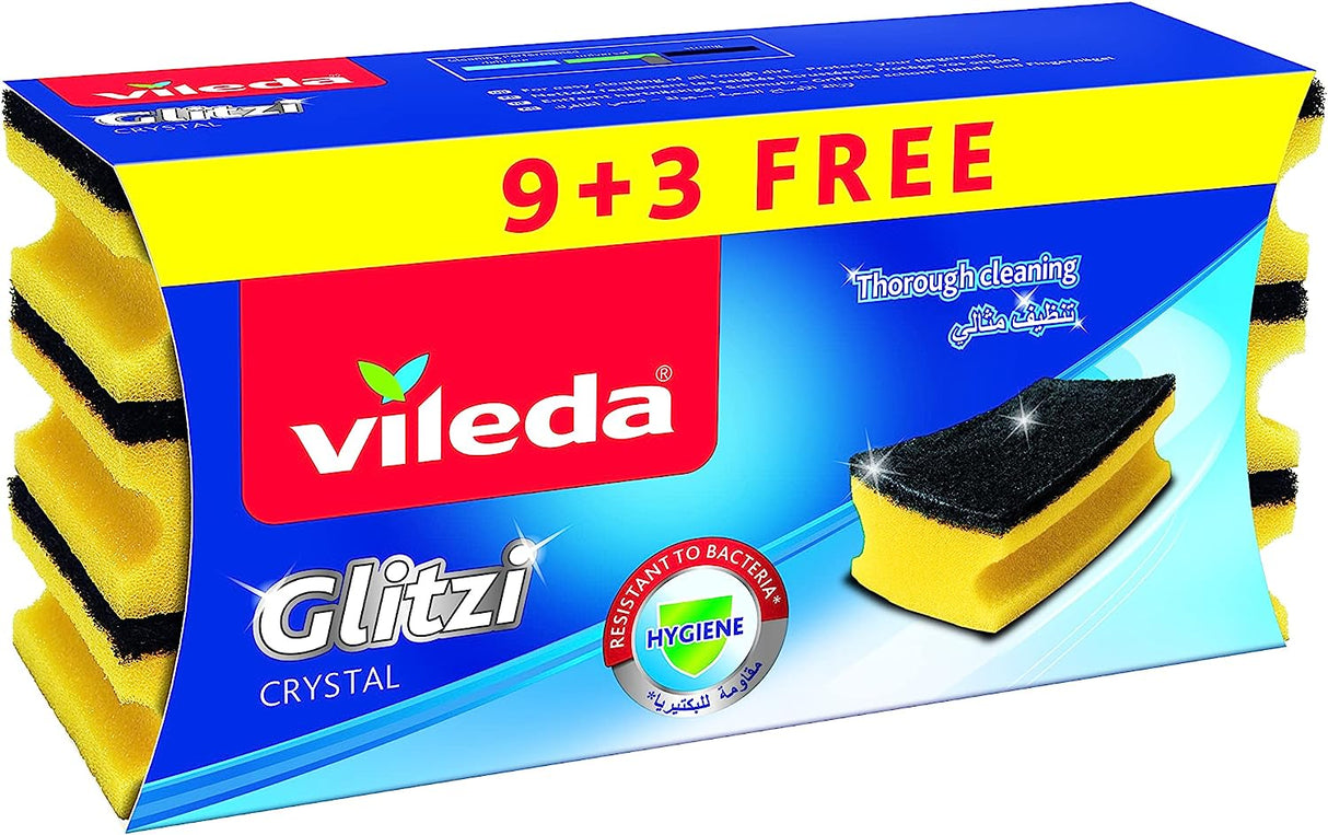 فيليدا إسفنجة غسيل الأطباق جليتزي 9+3 قطع