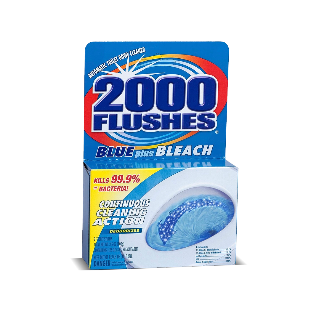 2000 Flushes Blue Plus Bleach Automatic Toilet Cleaner – Continuous Cleaning – 100 ml