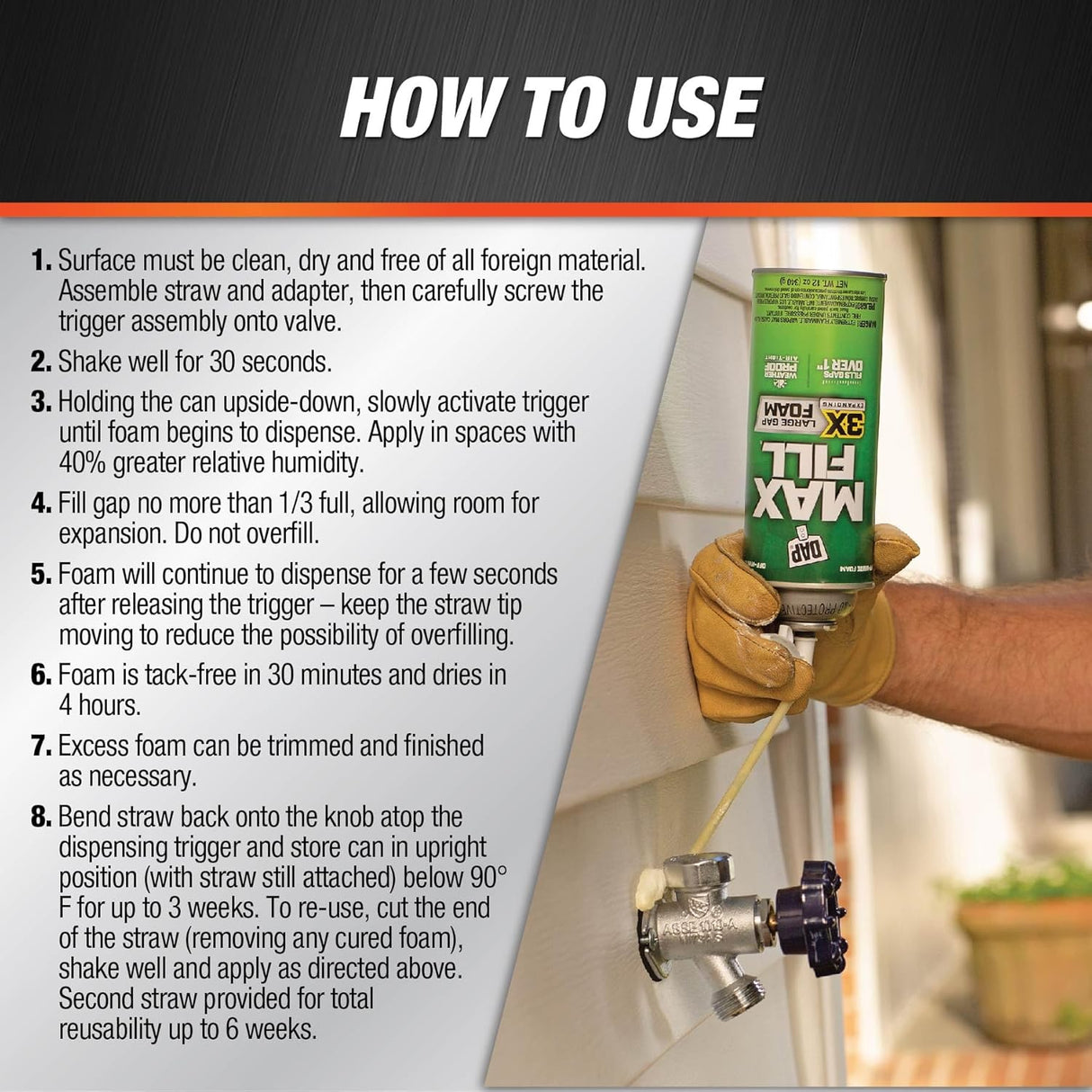 DAP Polyurethane Foam Sealant, 20 oz, Green