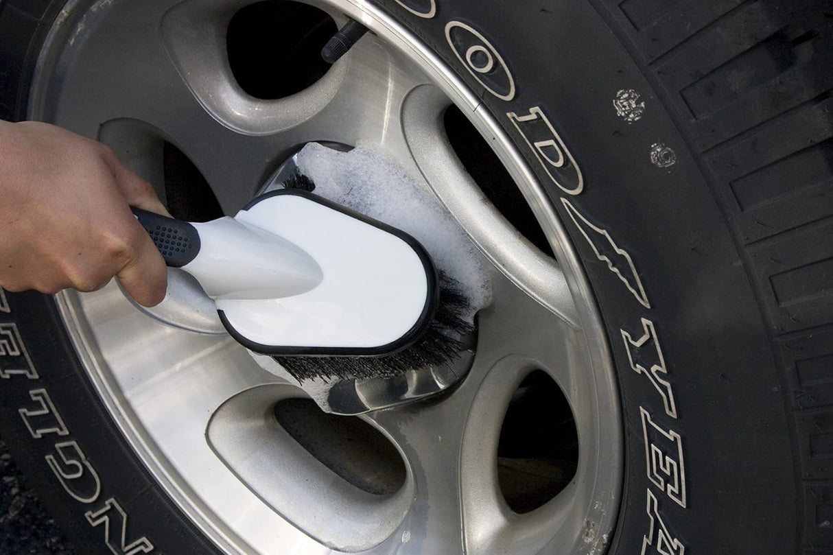 فرشاة الاطارات والشواء بمقبض مريح من هوبكينز أسود