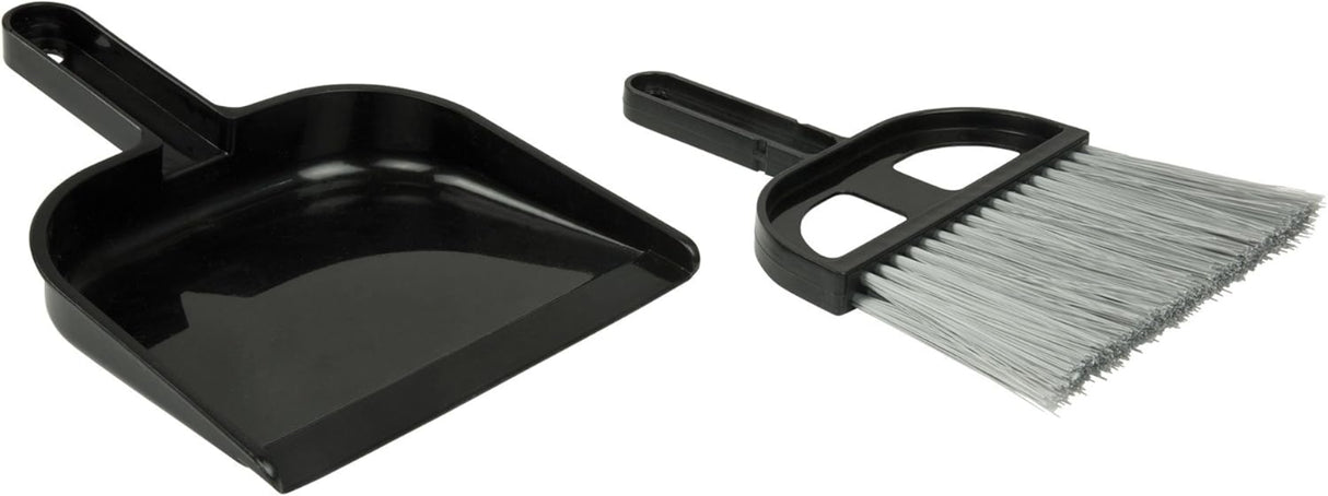 مكنسة مع جاروف الغبار من هوبكينز 12 قطعة أسود