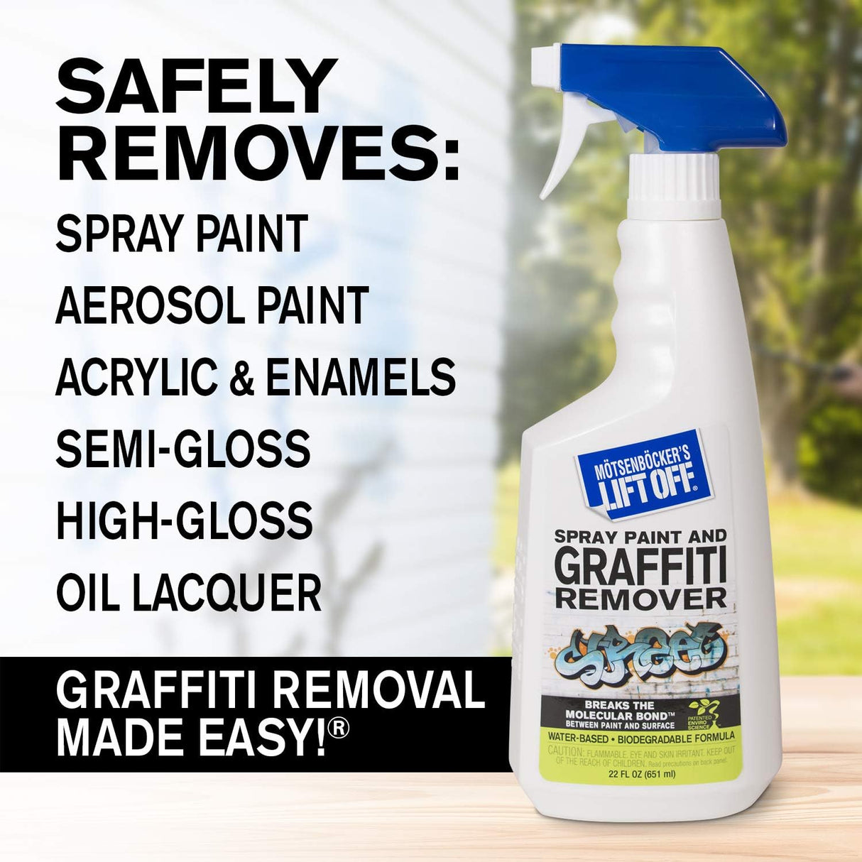 مزيل رسومات الجرافيتي قائم على الماء من موتسينبوكرز ليفت أوف، 22 أونصة، أبيض