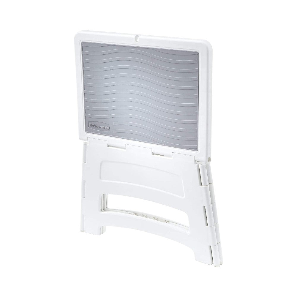 مقعد بلاستيكي قابل للطي من رابرميد، مرحلة واحدة، أبيض