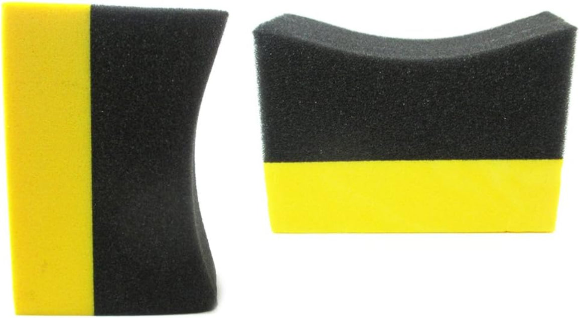 وسادات توزيع للمعان الاطارات من ماجيك 2 قطعة أصفر وأسود