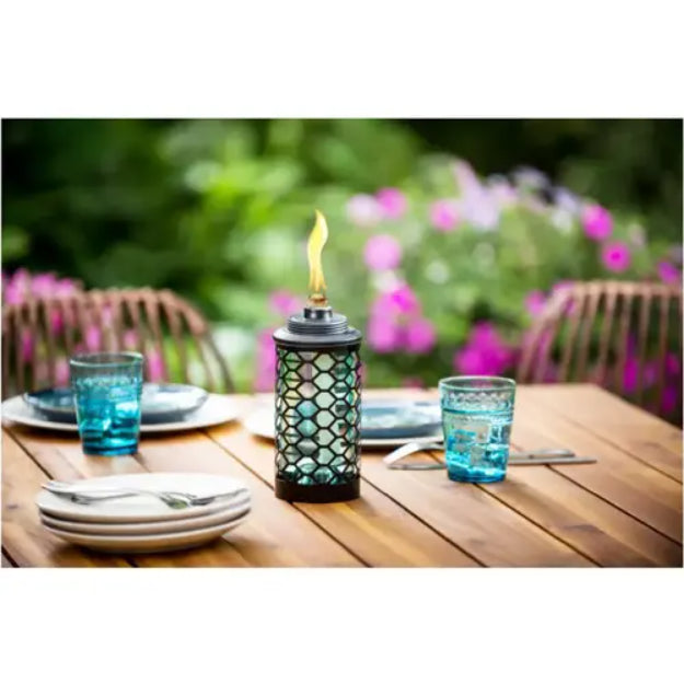 مشعل حديقة تيكي على شكل خلية نحل، 65 بوصة - أسود-3