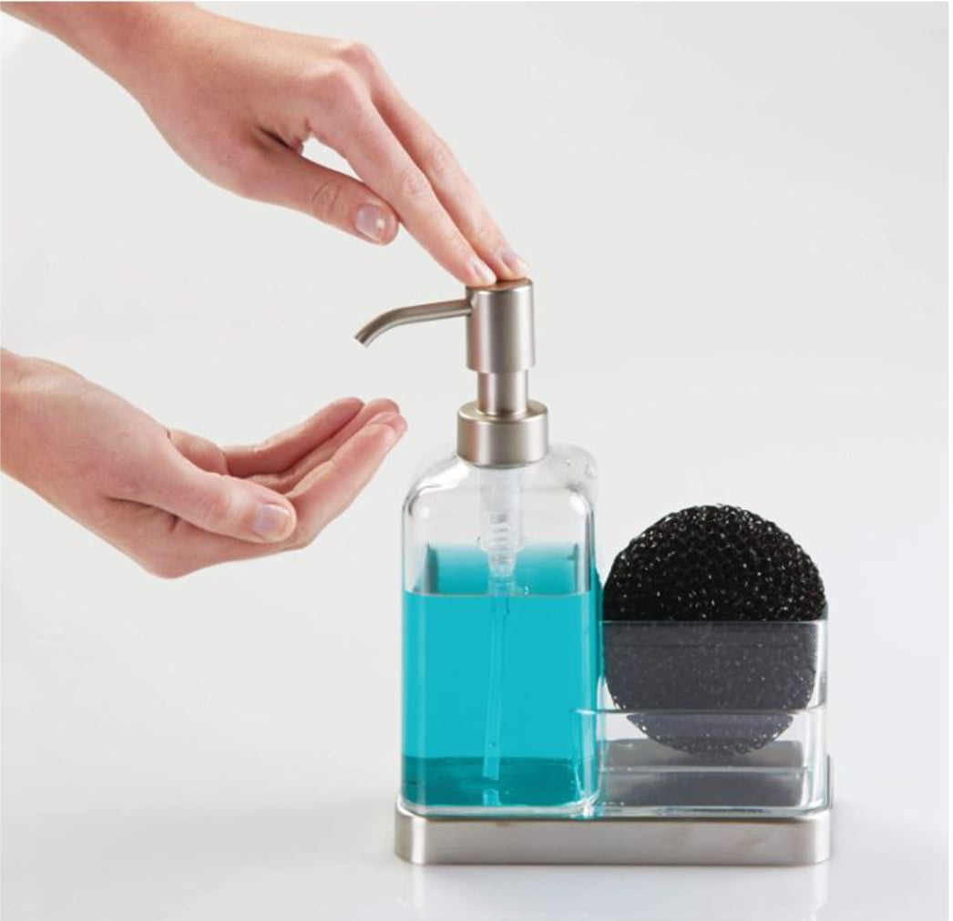 Forma 2 Soap Sponge Caddy Brushed/Clear