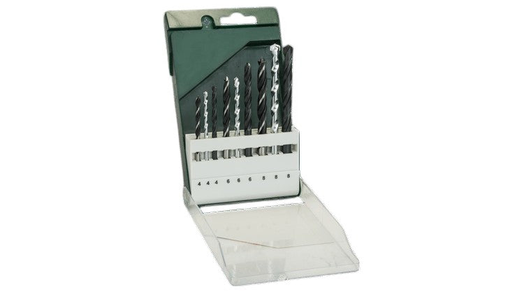 Bosch Drill Bit Set for Metal, Concrete, and Wood, 9 Pieces - Silver and Black
