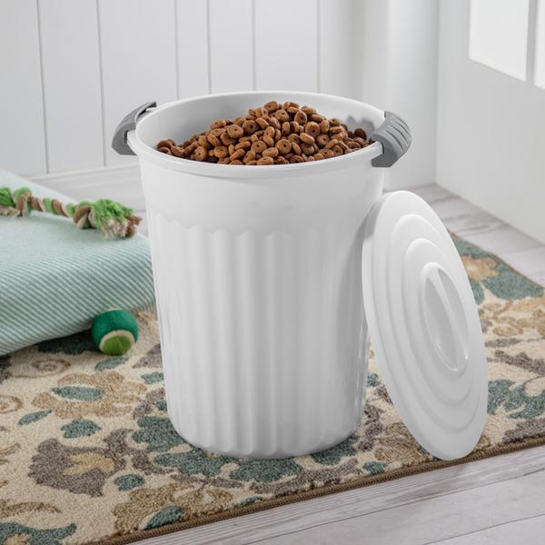 علبة بلاستيكية متعددة الاستخدامات من ستيرلايت، سعة 6 جالون، أبيض