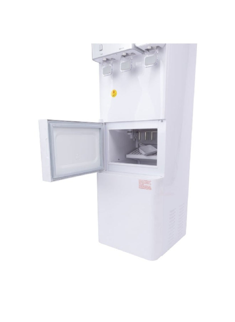 موزع مياه بلاتينيوم مع صانع ثلج وقفل أمان 85 واط - أبيض وفضي-3