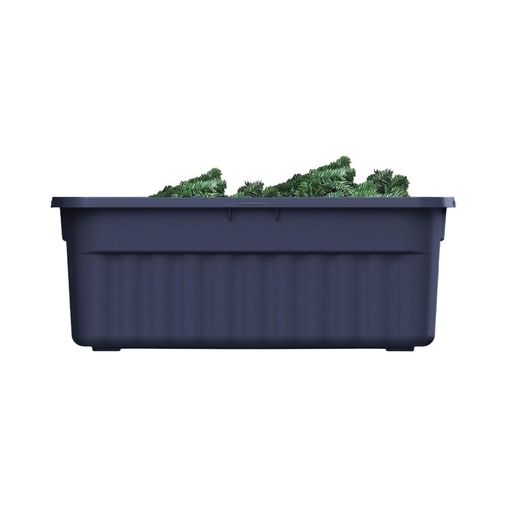 صندوق تخزين بلاستيكي من رابرميد، سعة 50 جالون، أزرق داكن