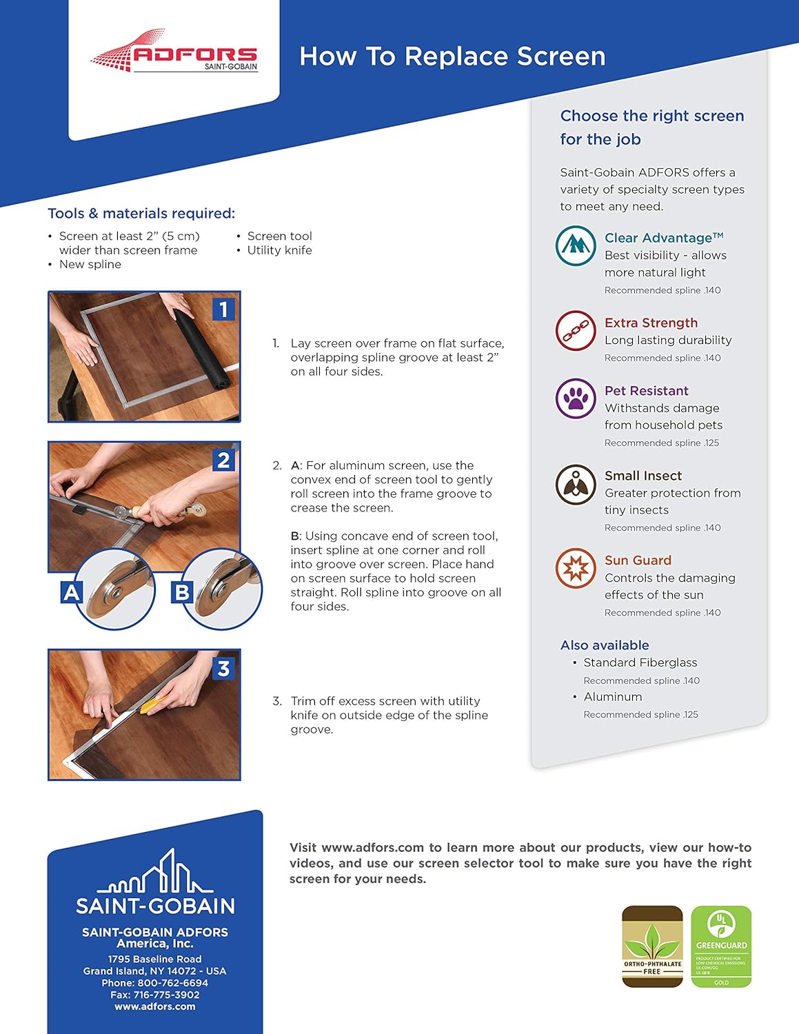 Saint-Gobain Aluminum Screen Cloth, 48" x 100", Black