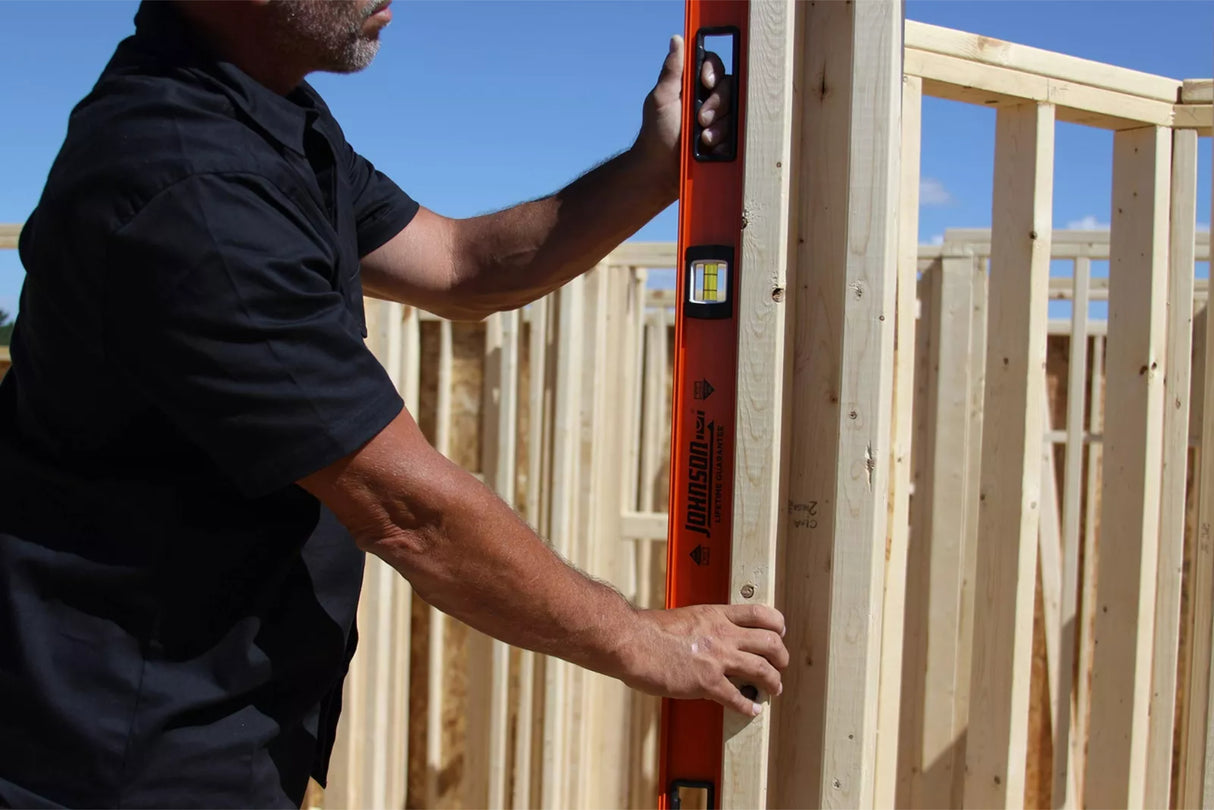 ميزان مستوي الألومنيوم آي-بيم الثقيل جونسون - أحمر-3