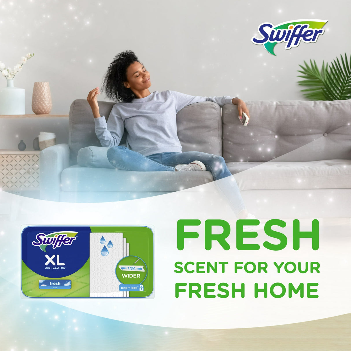 عبوة لوسادات سويبر الرطبة من سويفر 12 قطعة أبيض