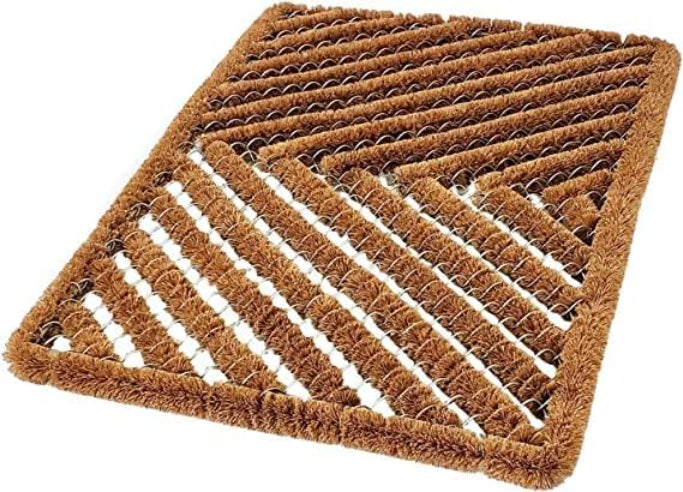 سجادة تنظيف الأحذية بسلك فرشاة من ساذرن أوكس 18 X 30 بوصة بني