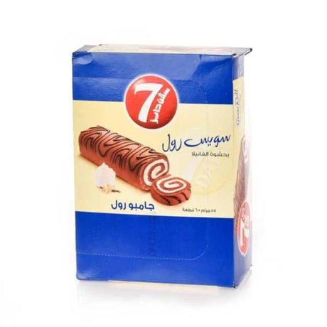 رول 7 دايز الجامبو بنكهة الفانيليا - 6 × 55 جرام