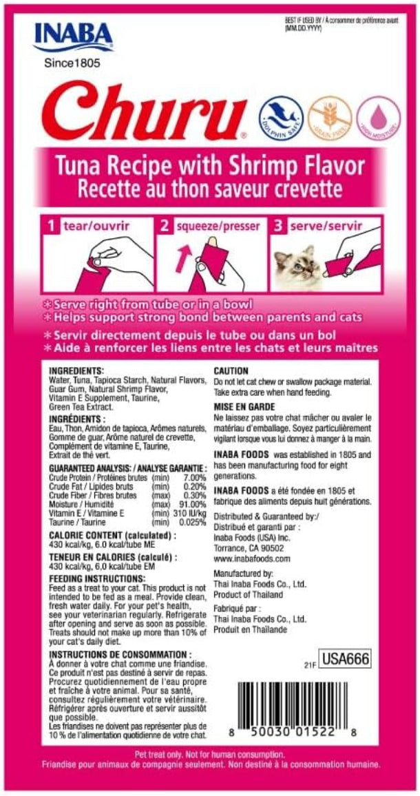 مكافأة القطط إينابا شورو مهروس التونة والروبيان - 14 جرام-3