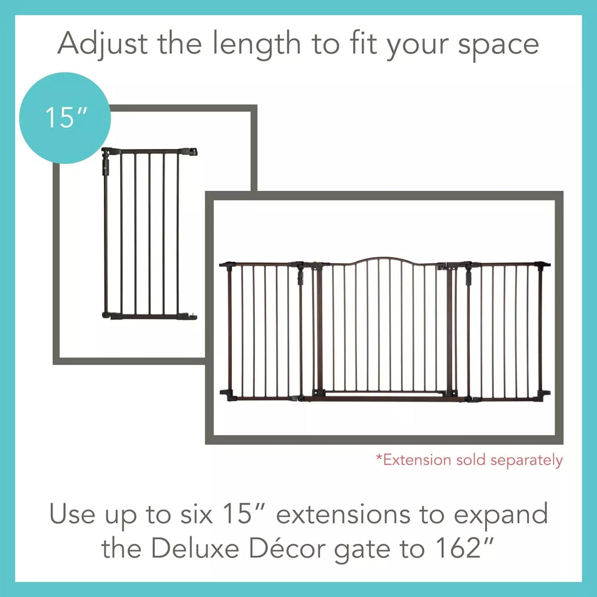 بوابة أطفال نورث ستيتس تودليروو واسعة ديلوكس، 72 بوصة - برونزي-3