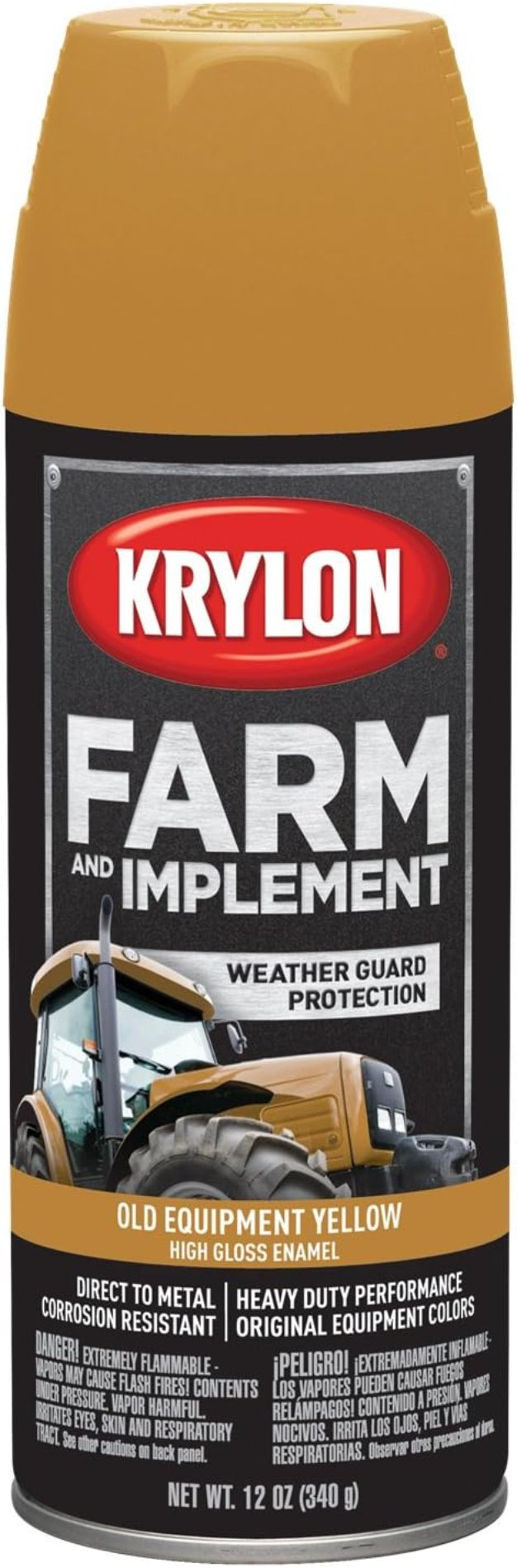 بخاخ طلاء كريلون للمعدات القديمة، 340 جرام - أصفر