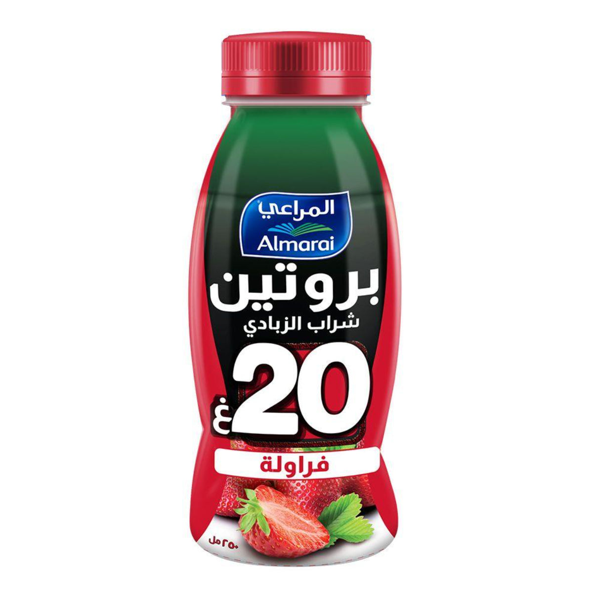 مشروب زبادي المراعي بروتين بنكهة الفراولة - 250 مل