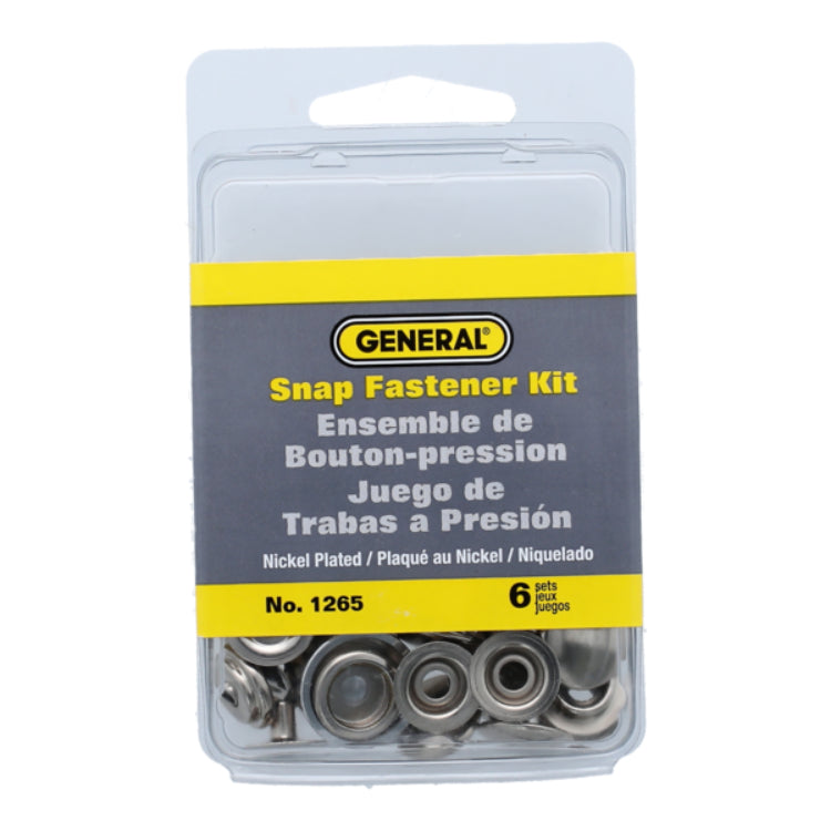 مجموعة مثبتات مقاومة للصدأ مطلية بالنيكل جنرال - فضي