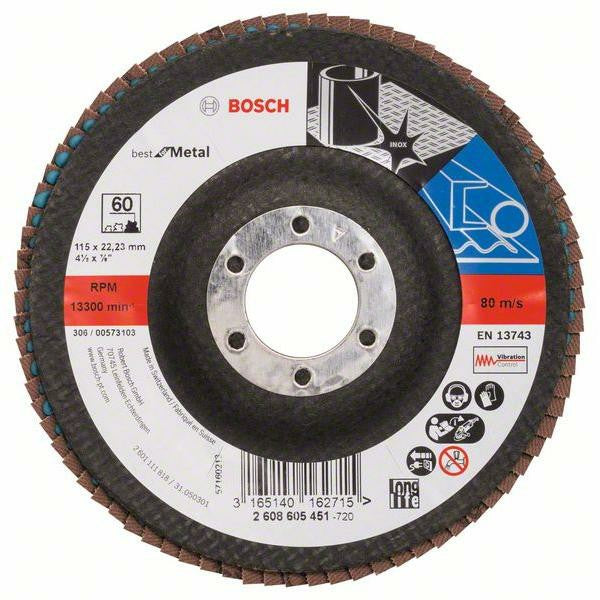 FLAT DISC INOX 115MM GRIT 80 BOSCH