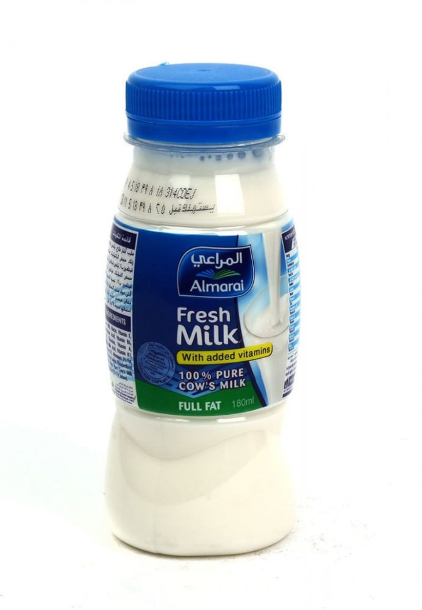 حليب المراعي كامل الدسم مع فيتامينات مضافة - 180 مل