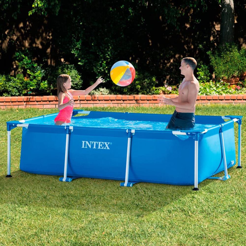 Intex Small Rectangular Pool, 2.6m x 1.6m x 65cm, Blue - INT28271