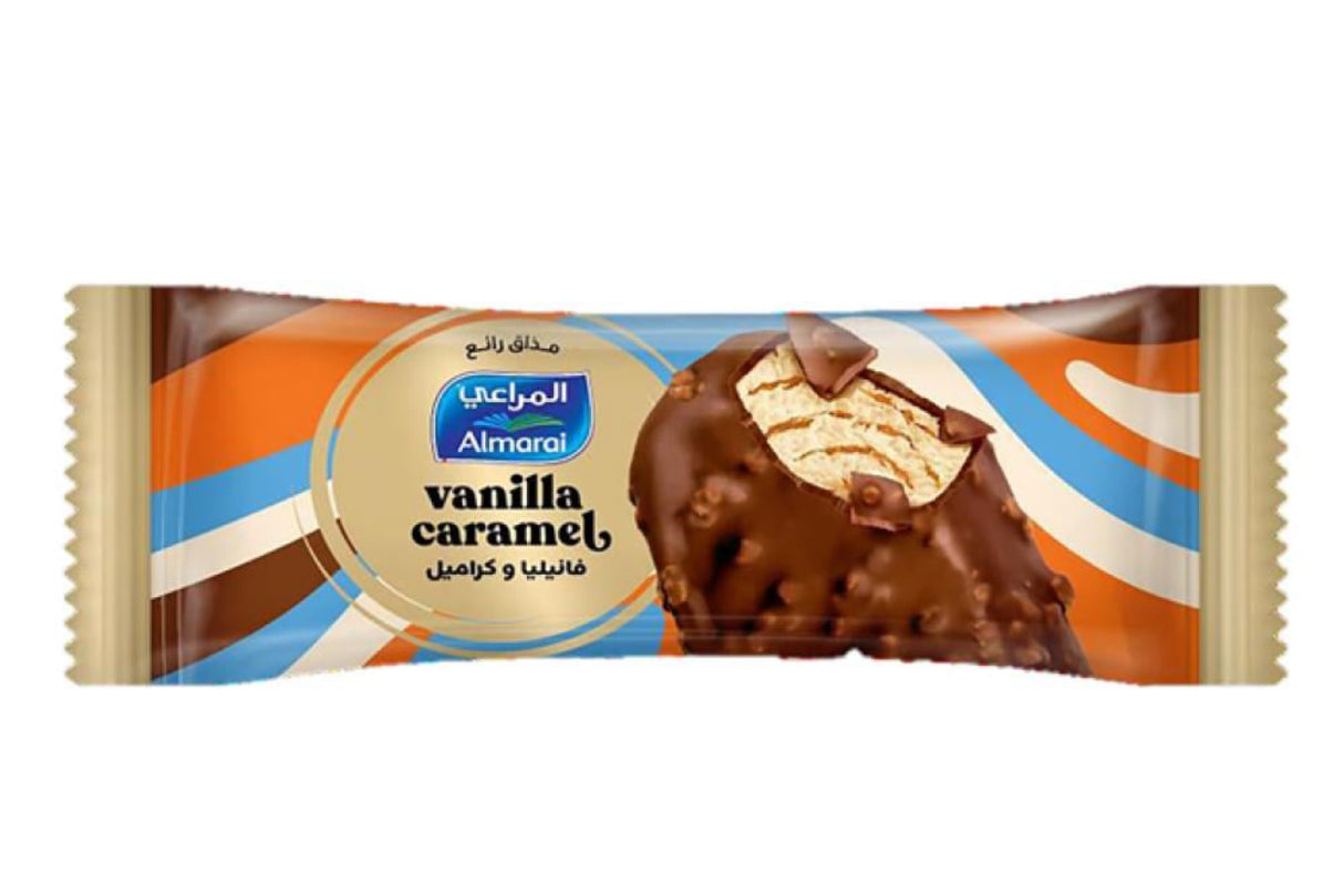 آيس كريم المراعي بنكهة الفانيليا والكراميل - 90 مل