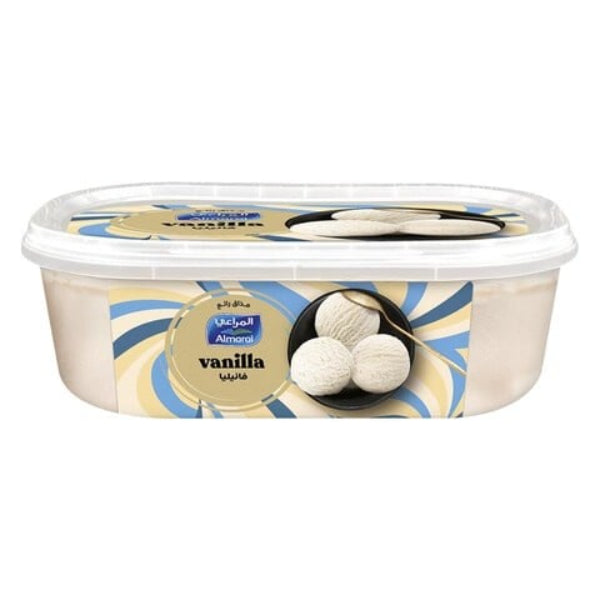 آيس كريم المراعي عائلي بنكهة الفانيليا - 900 مل