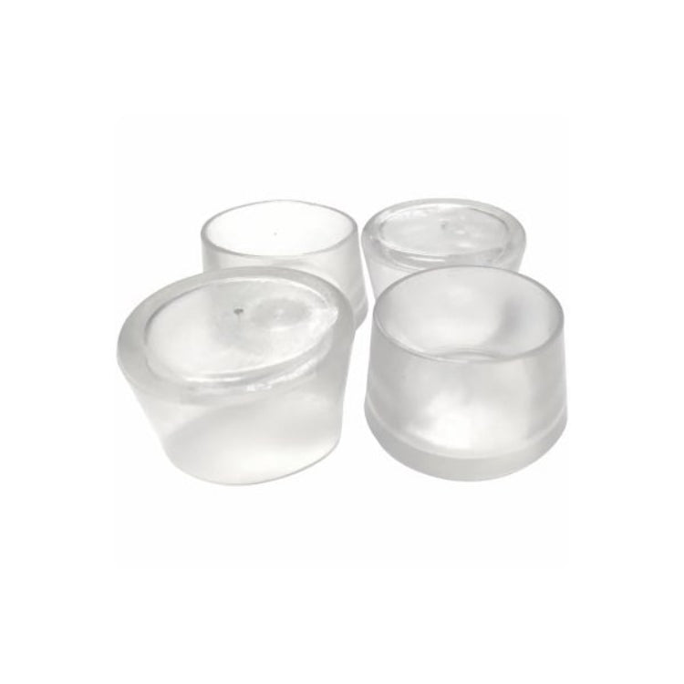 طرف رجل أثاث مطاطي شيبرد هاردوير، 4 قطع - شفاف