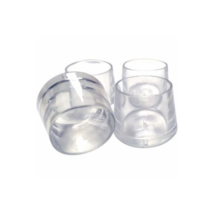 طرف رجل أثاث مطاطي شيبرد هاردوير، 4 قطع - شفاف